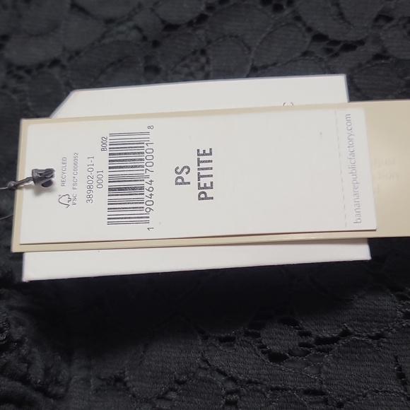 BANANA REPUBLIC NWT Lined Lace Sleeveless Tank Top in Black Size Petite Small - Picture 3 of 14